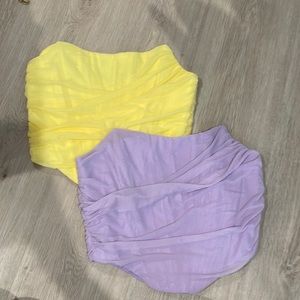 Laced cropped corset top